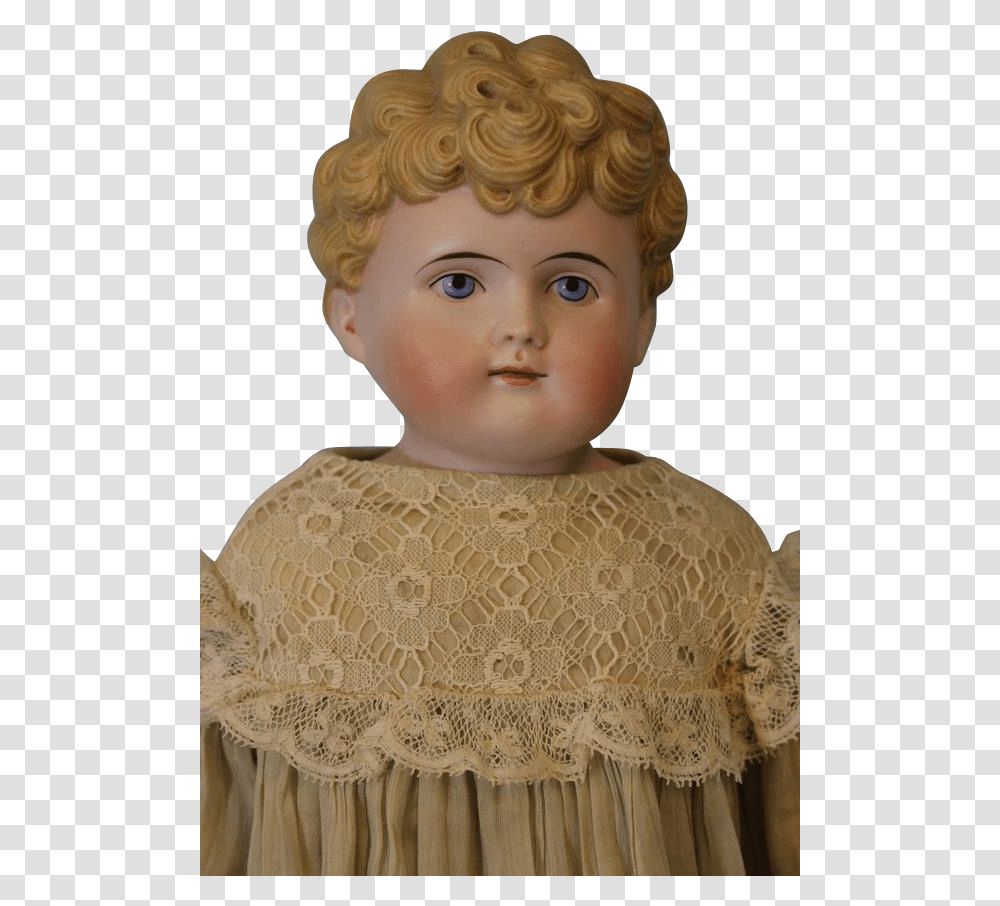 Blonde Bisque Child Molded Hair, Doll, Toy, Person, Human Transparent Png