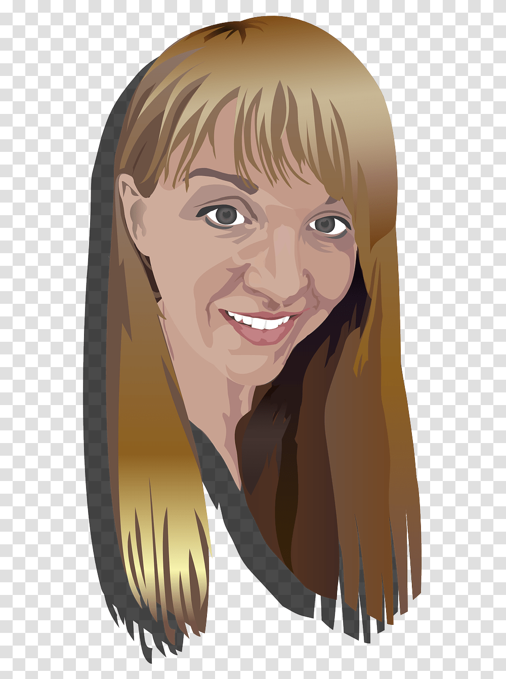 Blonde Girl Avatar, Face, Person, Smile, Head Transparent Png