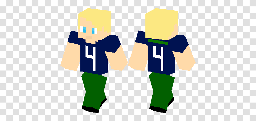 Blonde Hair Blue Eyes Football Player Guy Minecraft Skins Illustration, Clothing, Text, Symbol, Costume Transparent Png