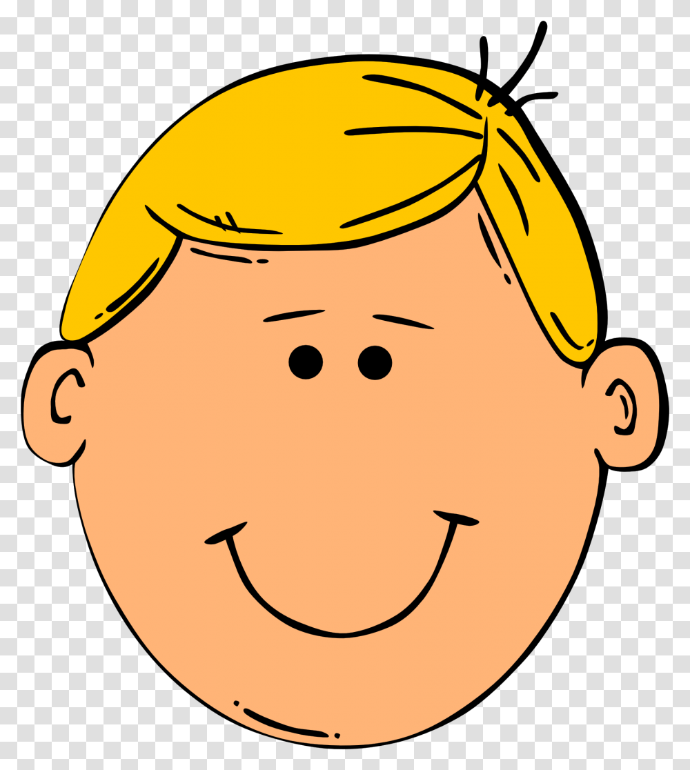 Blonde Hair Boy Cartoon, Head, Face, Food Transparent Png