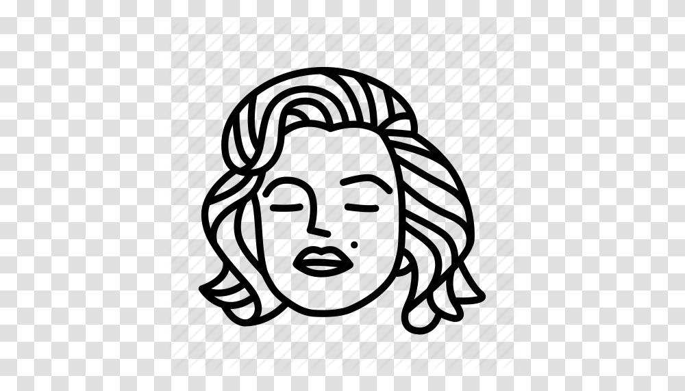 Blonde Hair Face Marilyn Monroe Person Persona Woman Icon, Drawing, Doodle Transparent Png