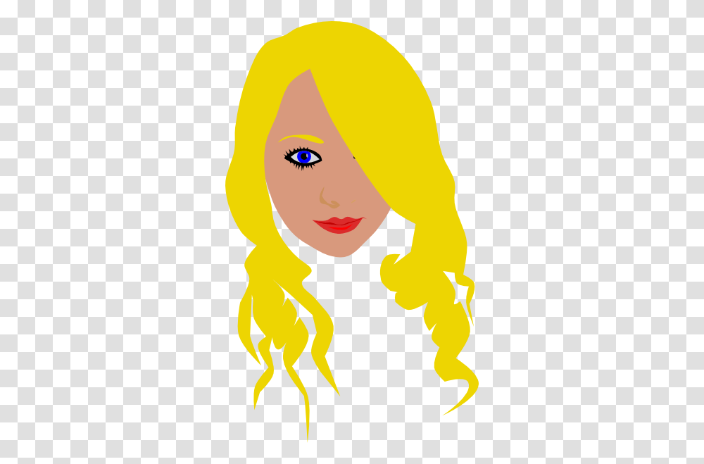Blonde Haired Girl Clip Art, Face, Smile, Pillow Transparent Png