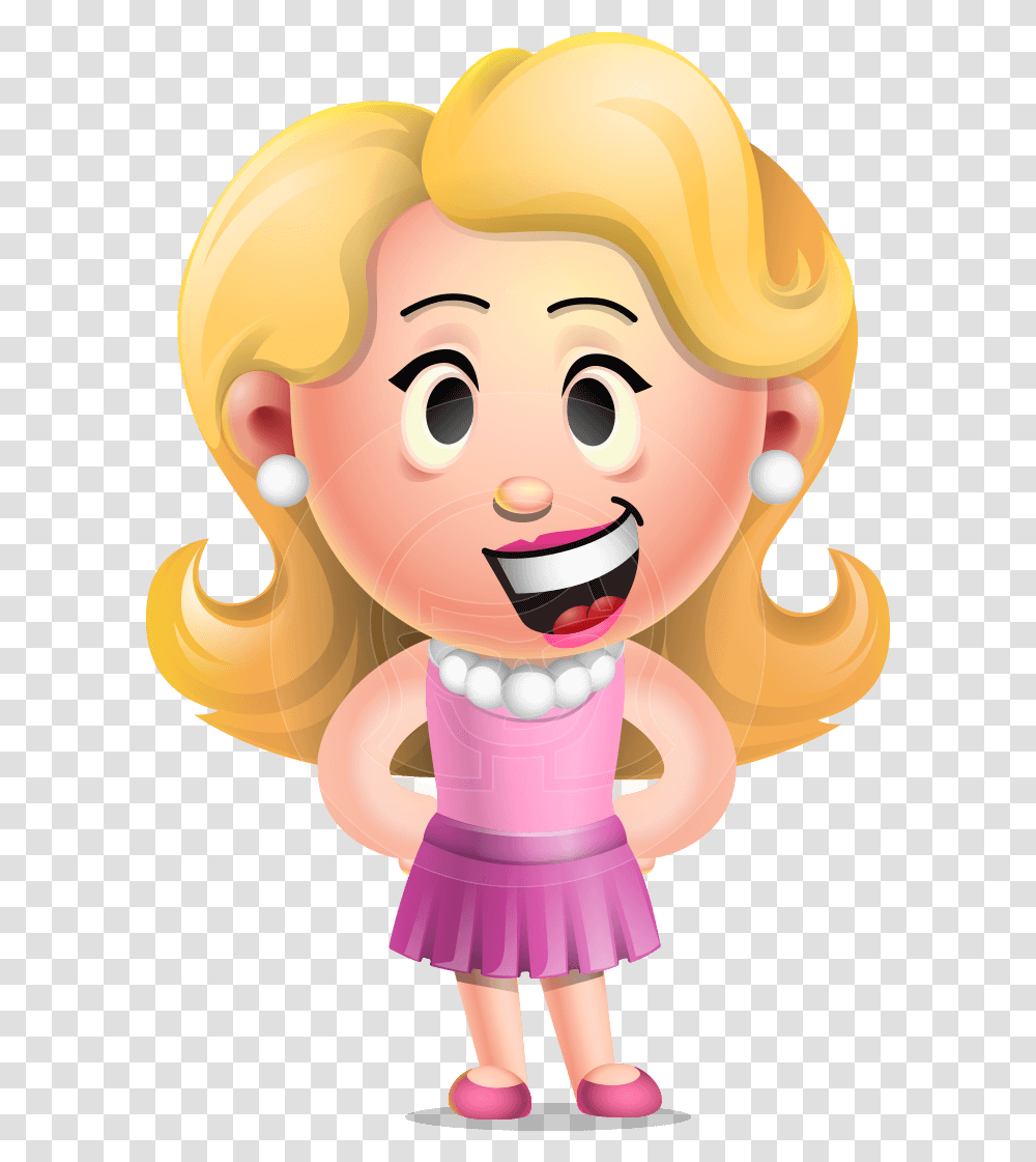 Blonde Woman Cartoon Character, Toy, Head, Jaw, Mouth Transparent Png