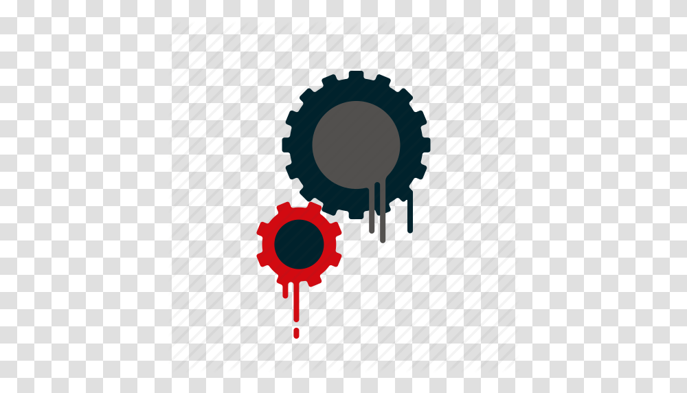 Blood Cogs Dripping Gears Liquid Melting Settings Icon, Machine, Key, Silhouette Transparent Png