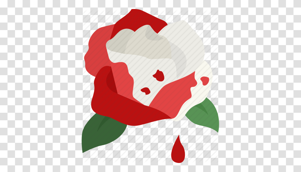 Blood Dripping Painted Red Rose White Icon, Plant, Flower, Blossom, Petal Transparent Png