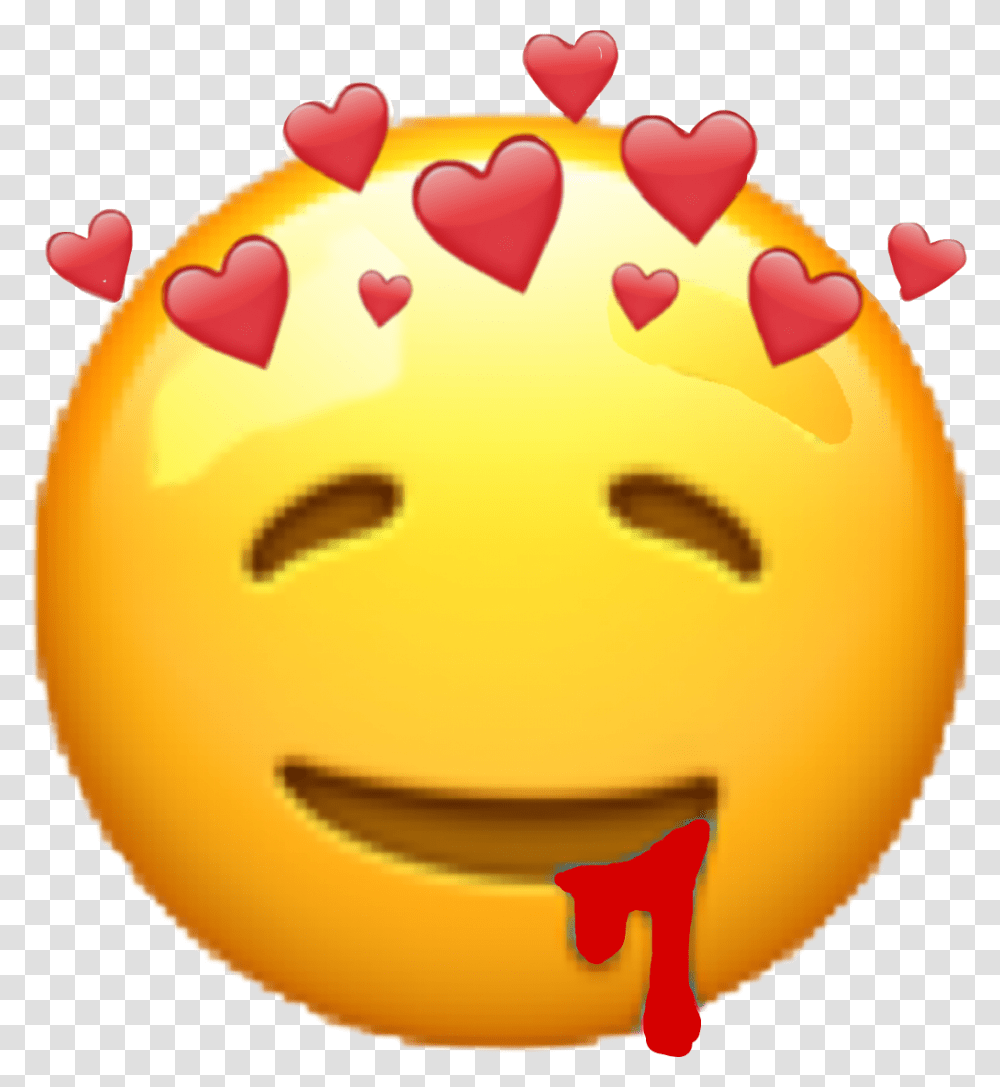 Blood Emoji Red Tvd Heart Tumblr Smiley, Toy, Plant, Food, Pumpkin Transparent Png