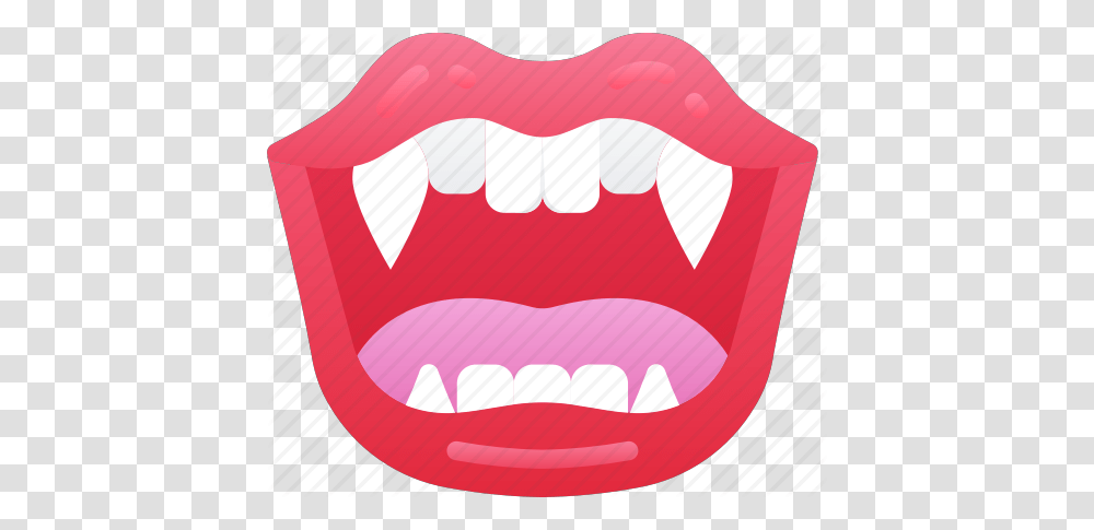Blood Evil Halloween Mouth Teeth Vampire Icon, Lip, Flag, Tongue Transparent Png