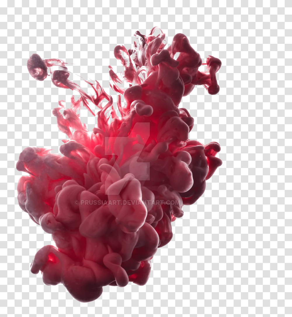 Blood Red Smoke Pic Ink In Water, Plant, Flower Transparent Png