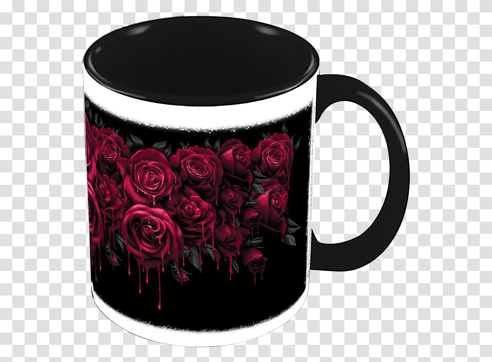 Blood Rose Ceramic Mug, Coffee Cup, Glass, Beverage, Drink Transparent Png