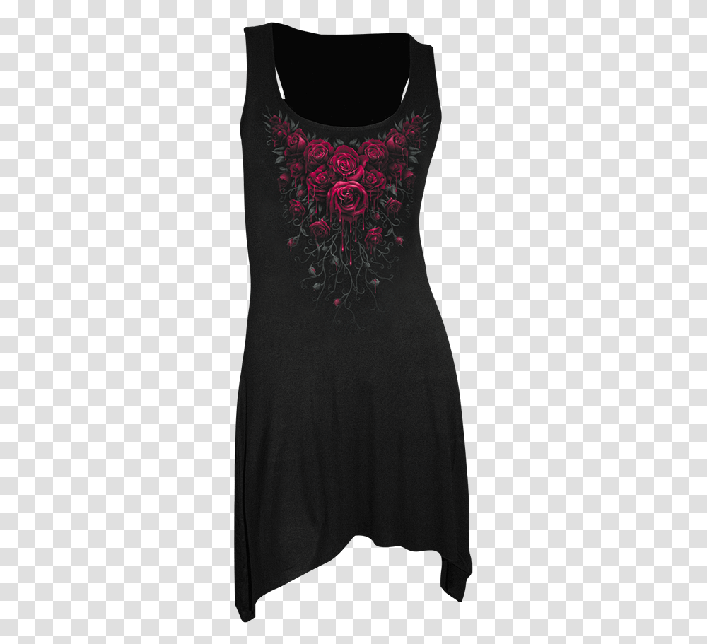 Blood Rose Goth Camisole Dress Gothic Longshirt, Apparel, Sleeve, Long Sleeve Transparent Png