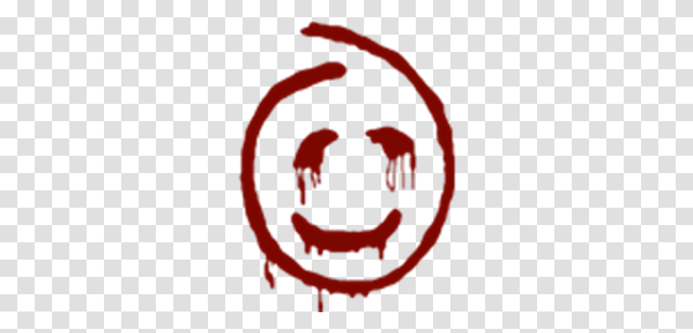 Blood Smile Roblox Red John, Label, Text, Poster, Hand Transparent Png