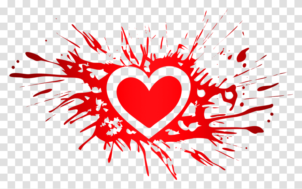 Blood Splash Heart - Vectorskey Vector Hearts, Poster, Advertisement, Light Transparent Png