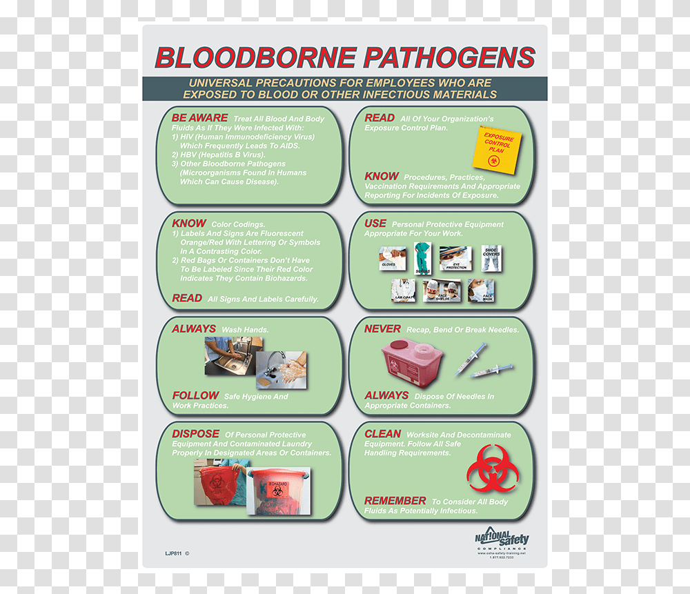 Bloodborne Pathogens Poster, Label, Advertisement, Paper Transparent Png