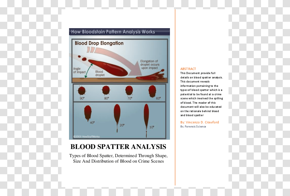 Bloodstain Pattern Analysis Works, Flyer, Poster, Paper, Advertisement Transparent Png