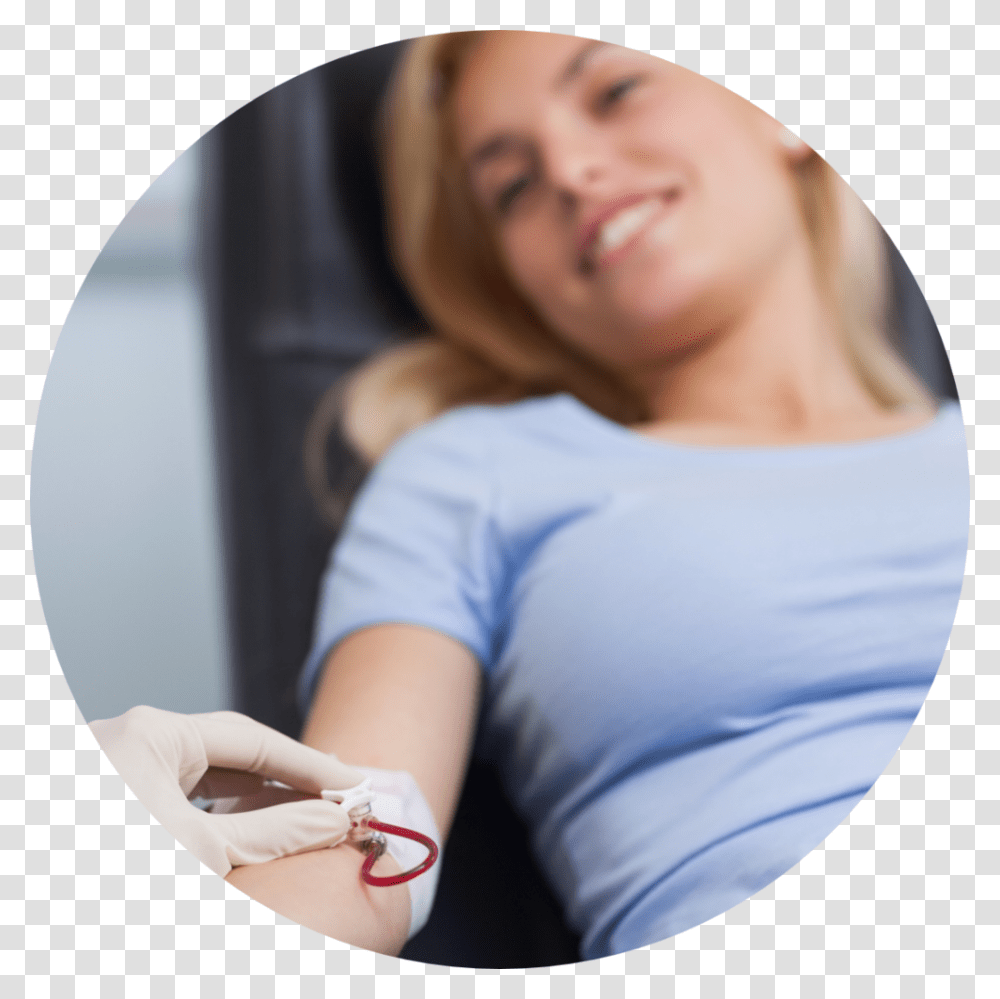 Bloodtest Woman Giving Blood, Person, Human, Finger, Face Transparent Png