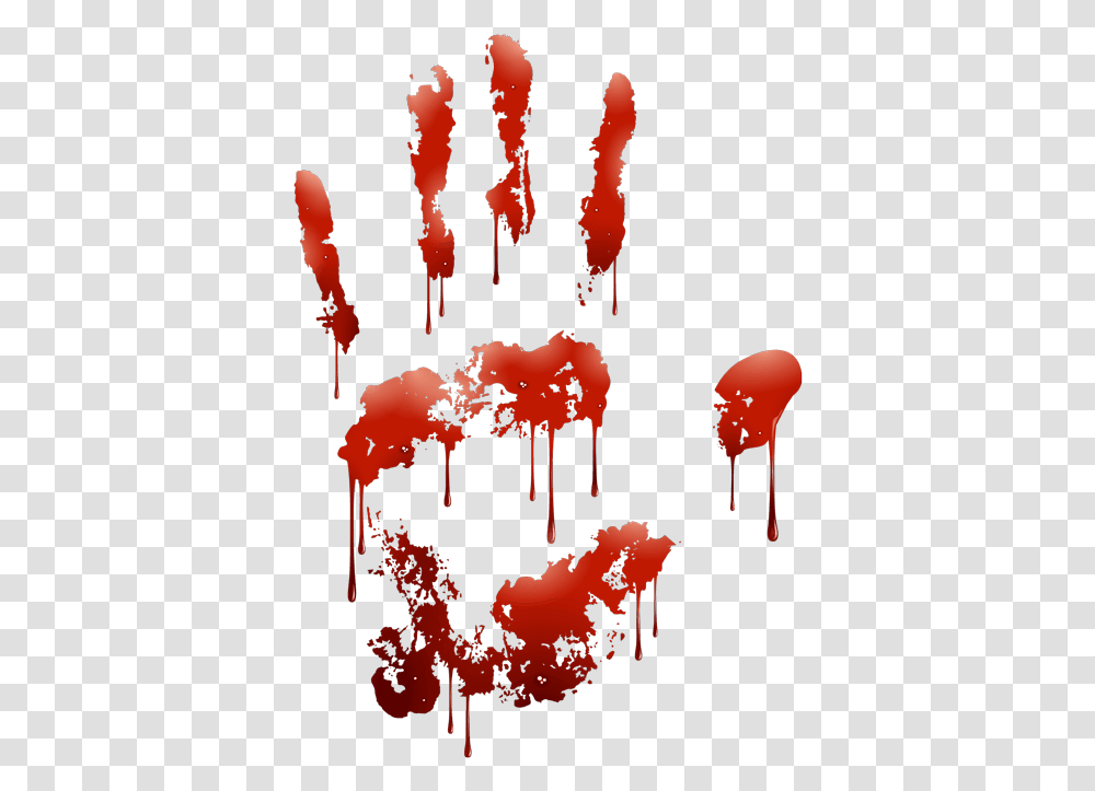 Bloody Hands Splattered Blood Hand, Silhouette, Poster Transparent Png