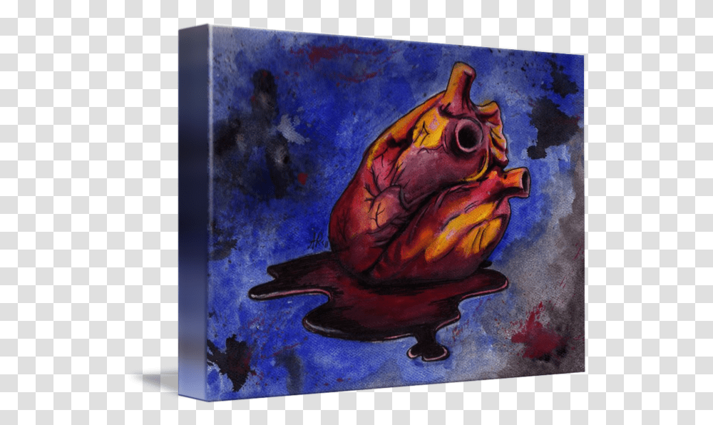 Bloody Heart Modern Art, Painting, Animal, Wildlife, Amphibian Transparent Png