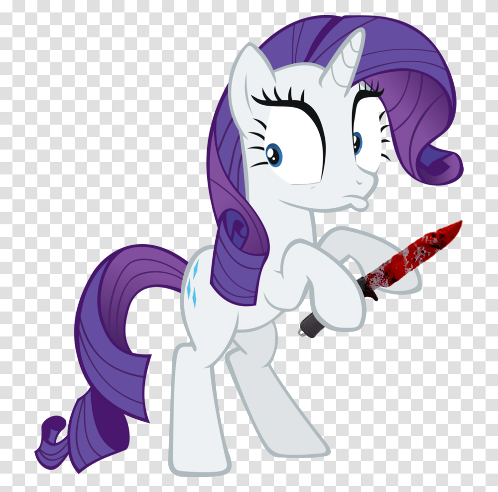Bloody Knife Pony Friendship Is Magic Rarity, Purple, Toy Transparent Png
