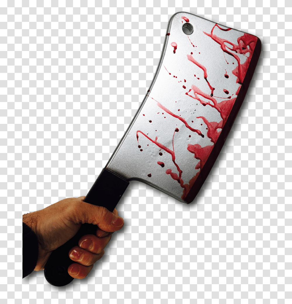 Bloody Meat Cleaver Download Meat Cleaver Horror, Weapon, Weaponry, Blade, Person Transparent Png