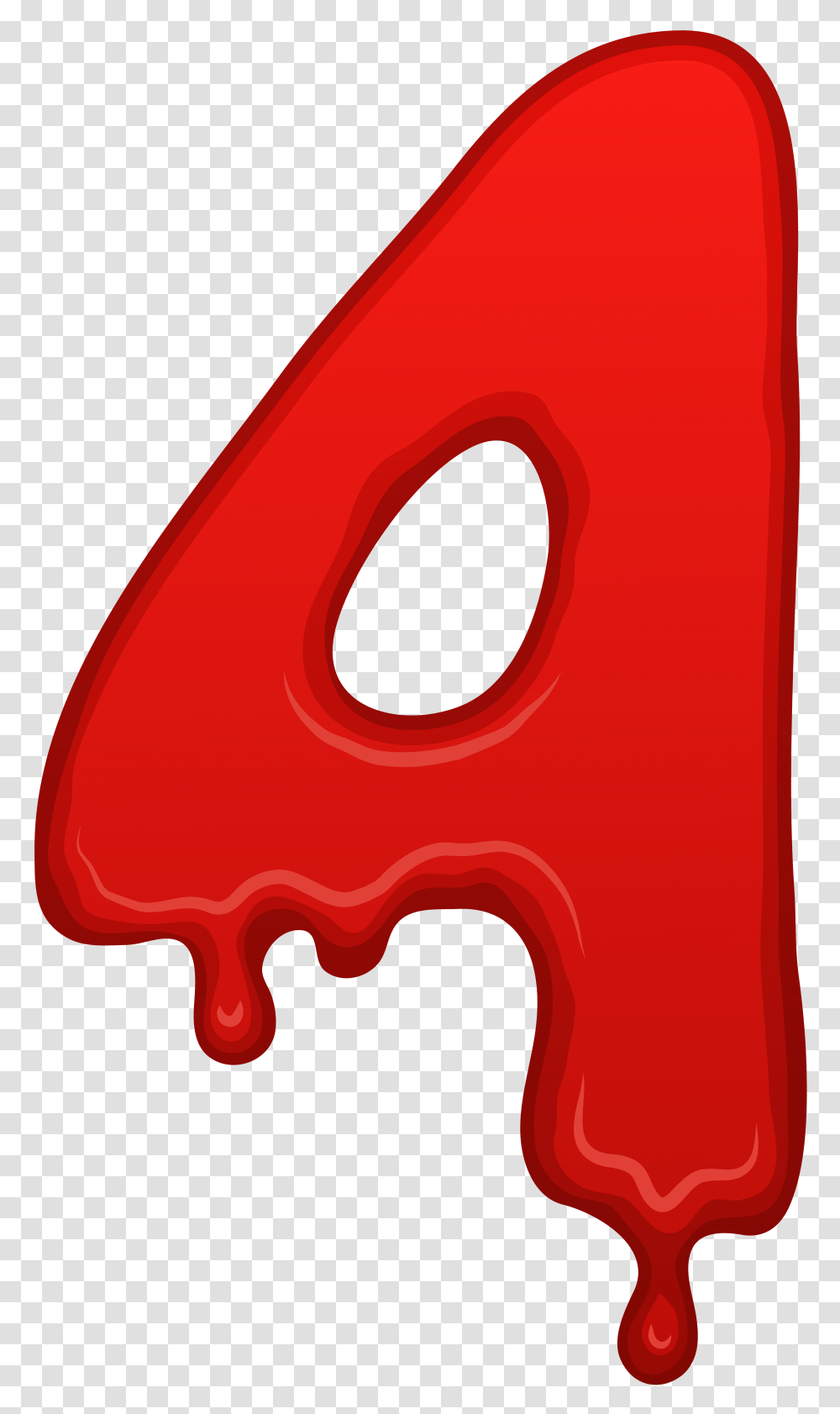 Bloody Number Four Clip Art, Label, Alphabet, Sticker Transparent Png