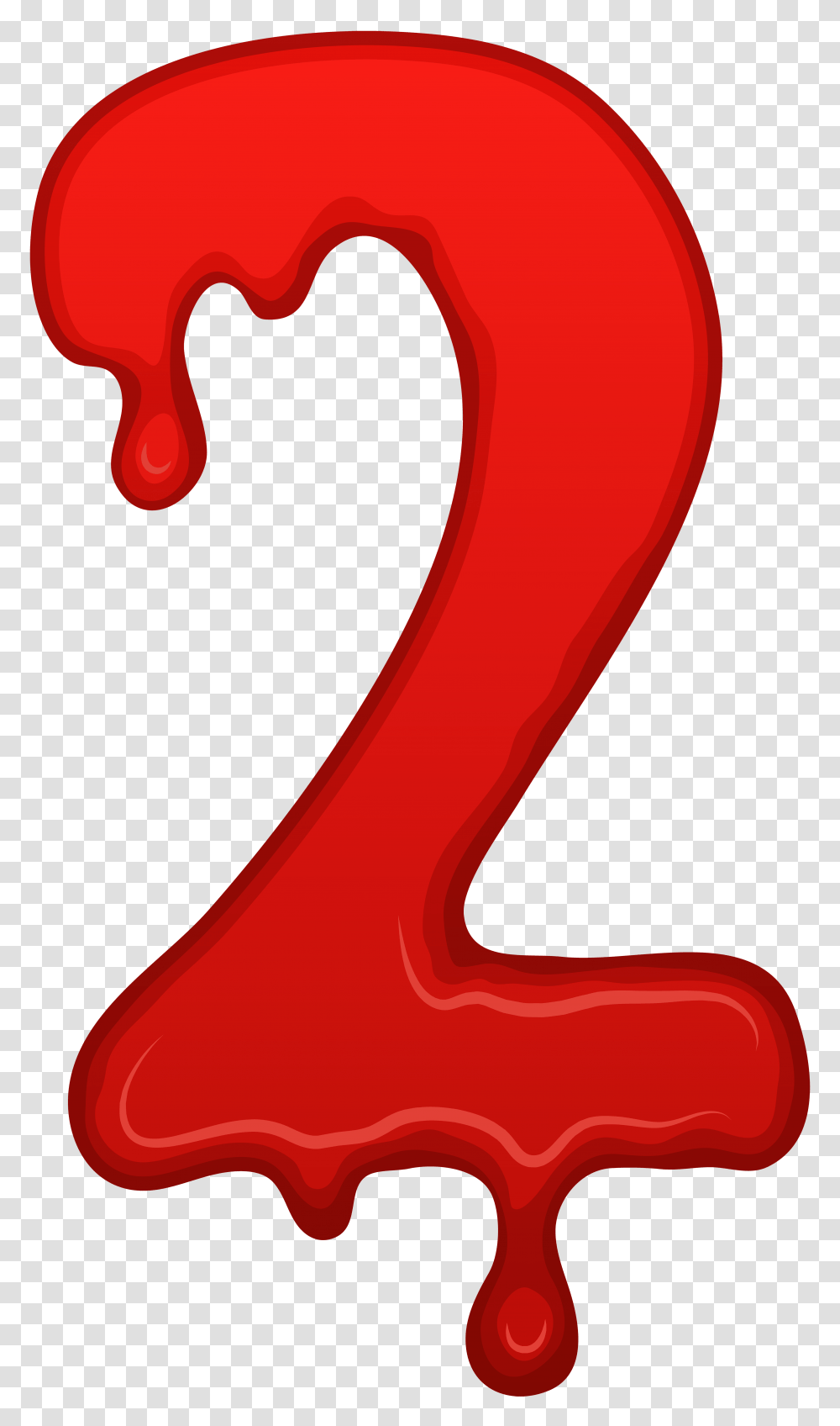 Bloody Number Two Clip Art, Label, Alphabet Transparent Png