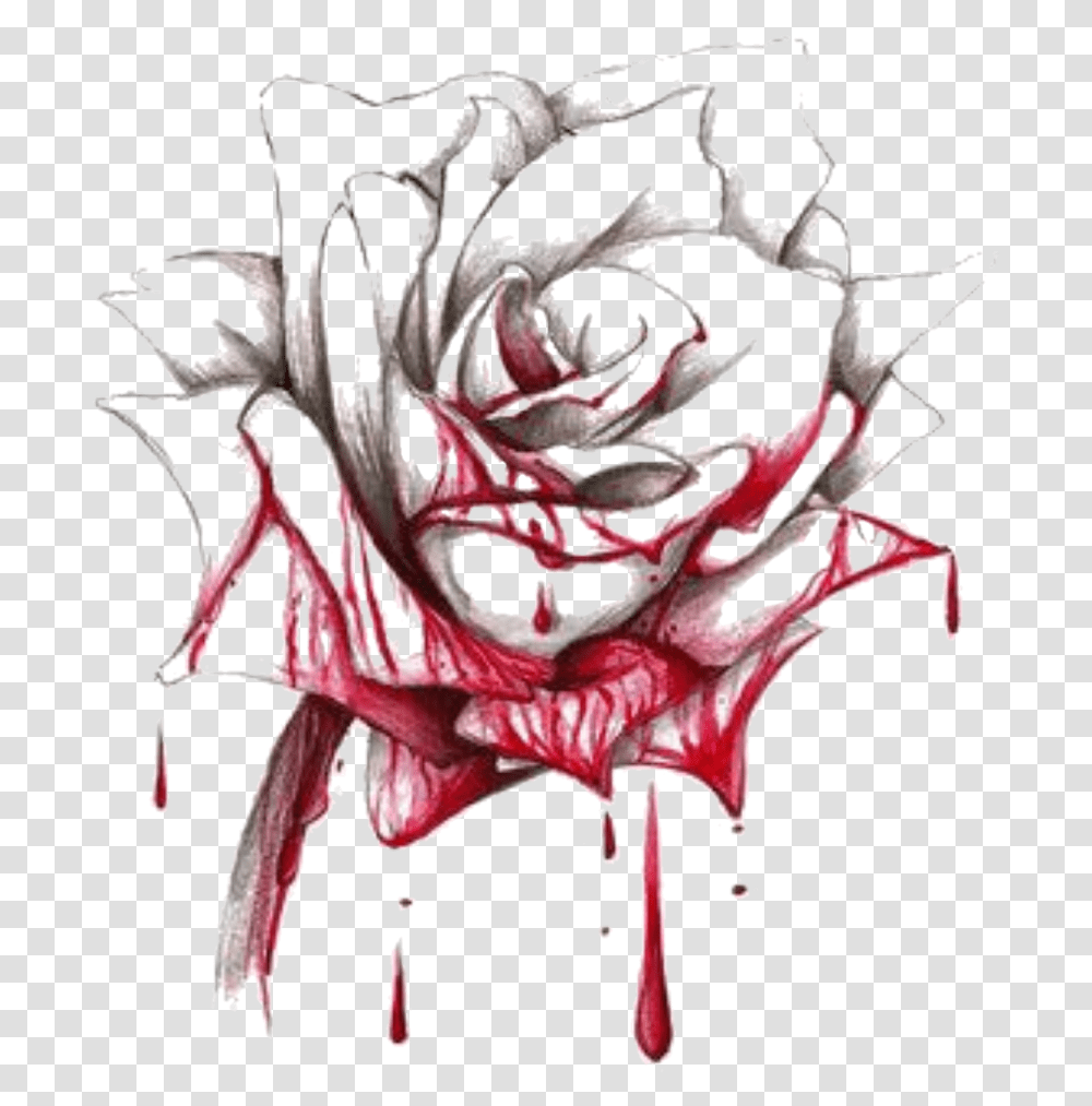 Bloody Rose Bleeding Rose Drawing, Pattern, Floral Design Transparent Png