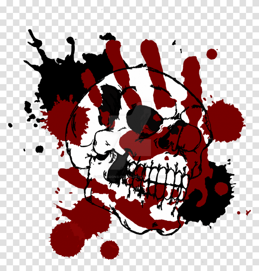 Bloody Skull, Hand, Stain Transparent Png