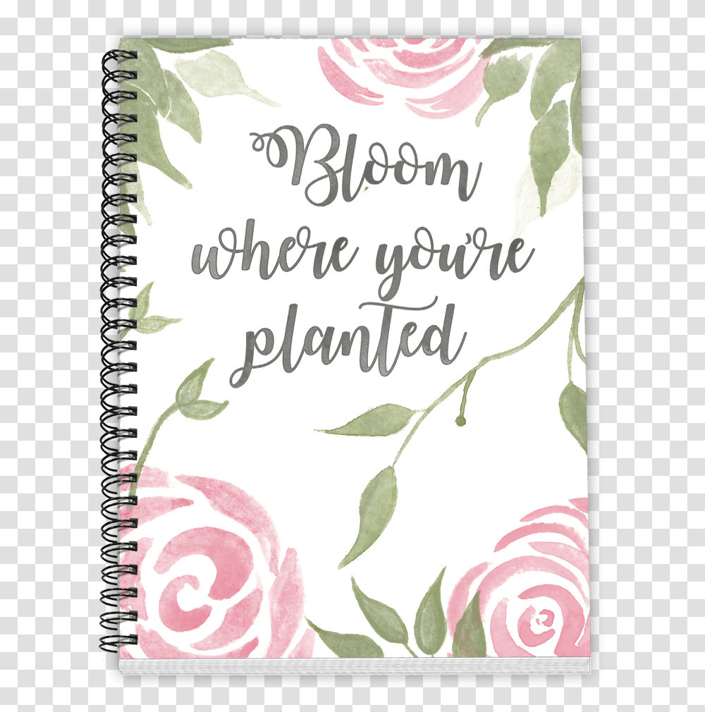 Bloom Where Youre Planted Sketch Pad, Page, Diary, Book Transparent Png