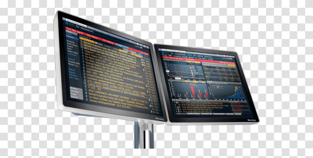 Bloomberg Terminal Bloomberg Terminal, Monitor, Screen, Electronics, LCD Screen Transparent Png