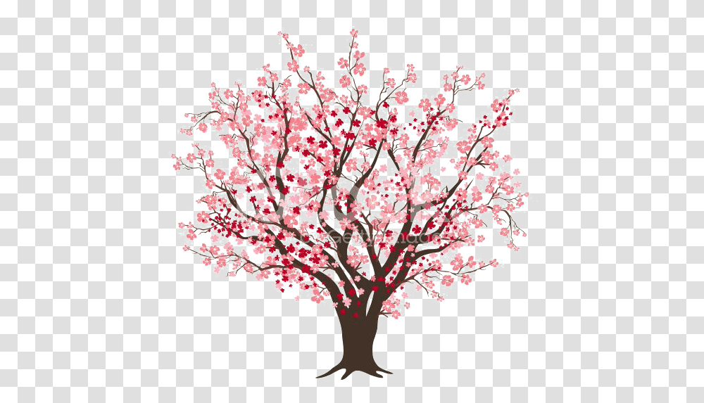 Bloosoming Apple Tree Svg Black And Whit 189138 Cherry Blossom Tree Silhouette, Plant, Flower, Chandelier, Lamp Transparent Png