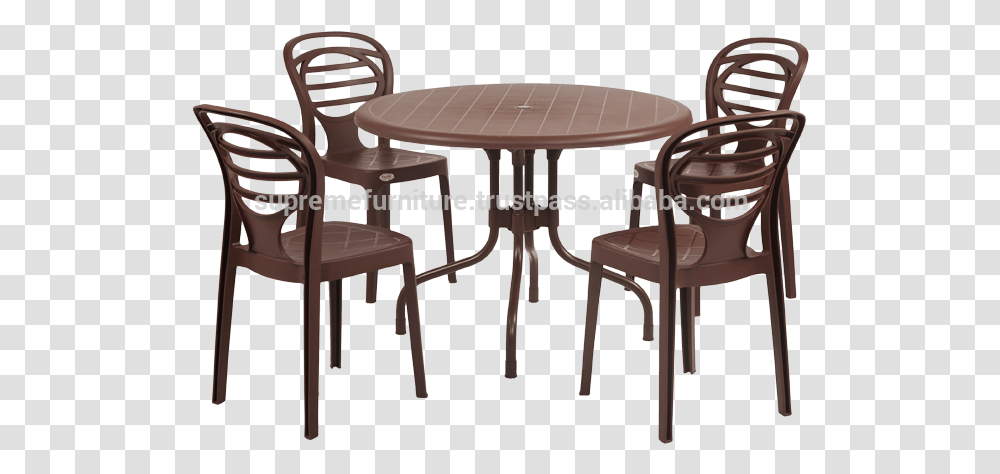 Blow Mold Furniture Outdoor And Garden White Plastic Chair, Dining Table Transparent Png