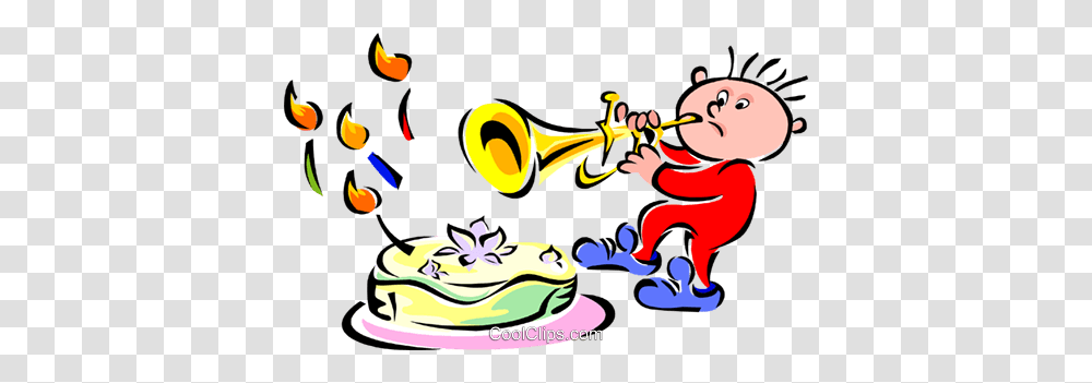 Blowing Out Birthday Candles Royalty Free Vector Clip Art, Musical Instrument, Horn, Brass Section Transparent Png