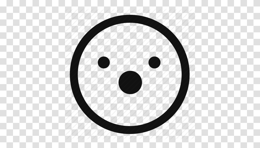 Blown Away Emoji Emoticon Face Faces Surprised Wow Icon, Sphere, Lens Cap, Road, Gray Transparent Png