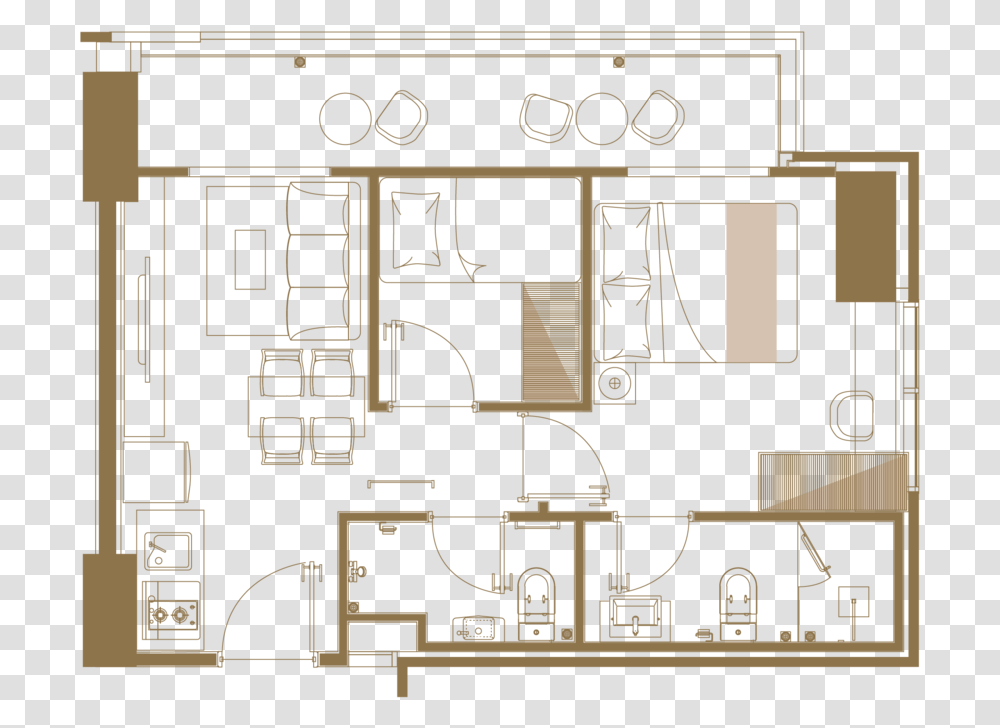 Blowup Unit 2br Download Floor Plan, Plot, Diagram, Scoreboard Transparent Png