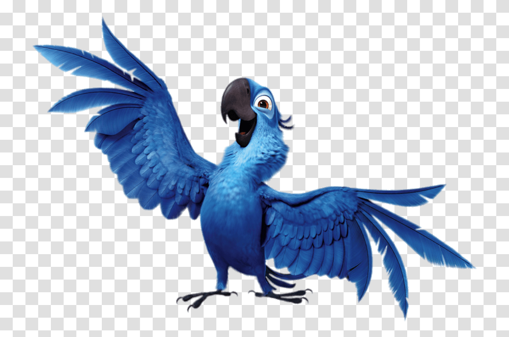 Blu Open Wings Rio Blue Bird Cartoon, Animal, Jay, Bluebird, Blue Jay Transparent Png
