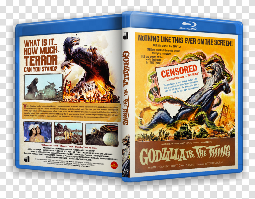 Blu Ray Godzilla 1954 Cover Custom, Person, Bird, Animal, Dvd Transparent Png