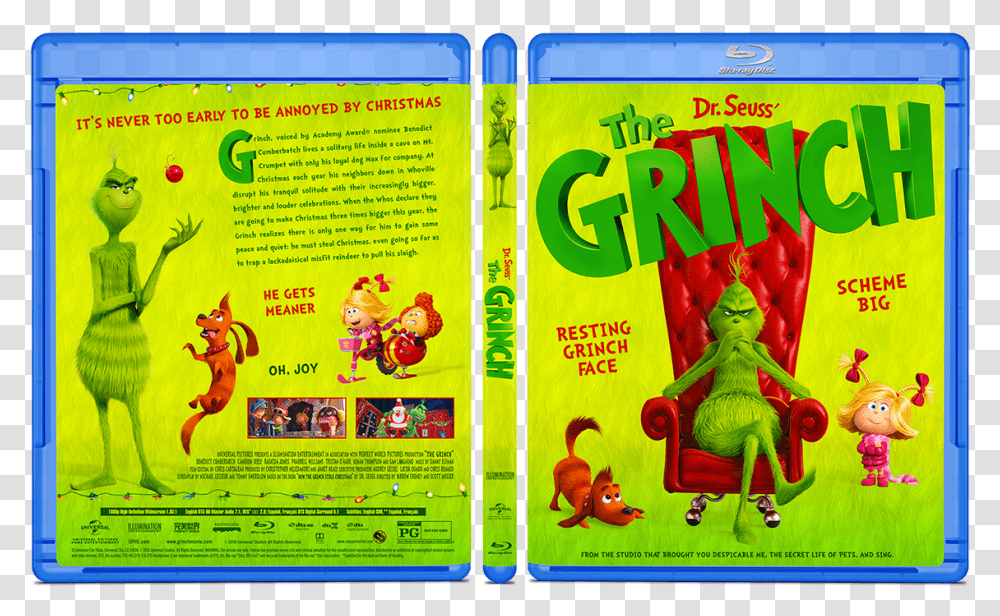 Blu Ray O Grinch 2018, Poster, Advertisement, Disk, Flyer Transparent Png
