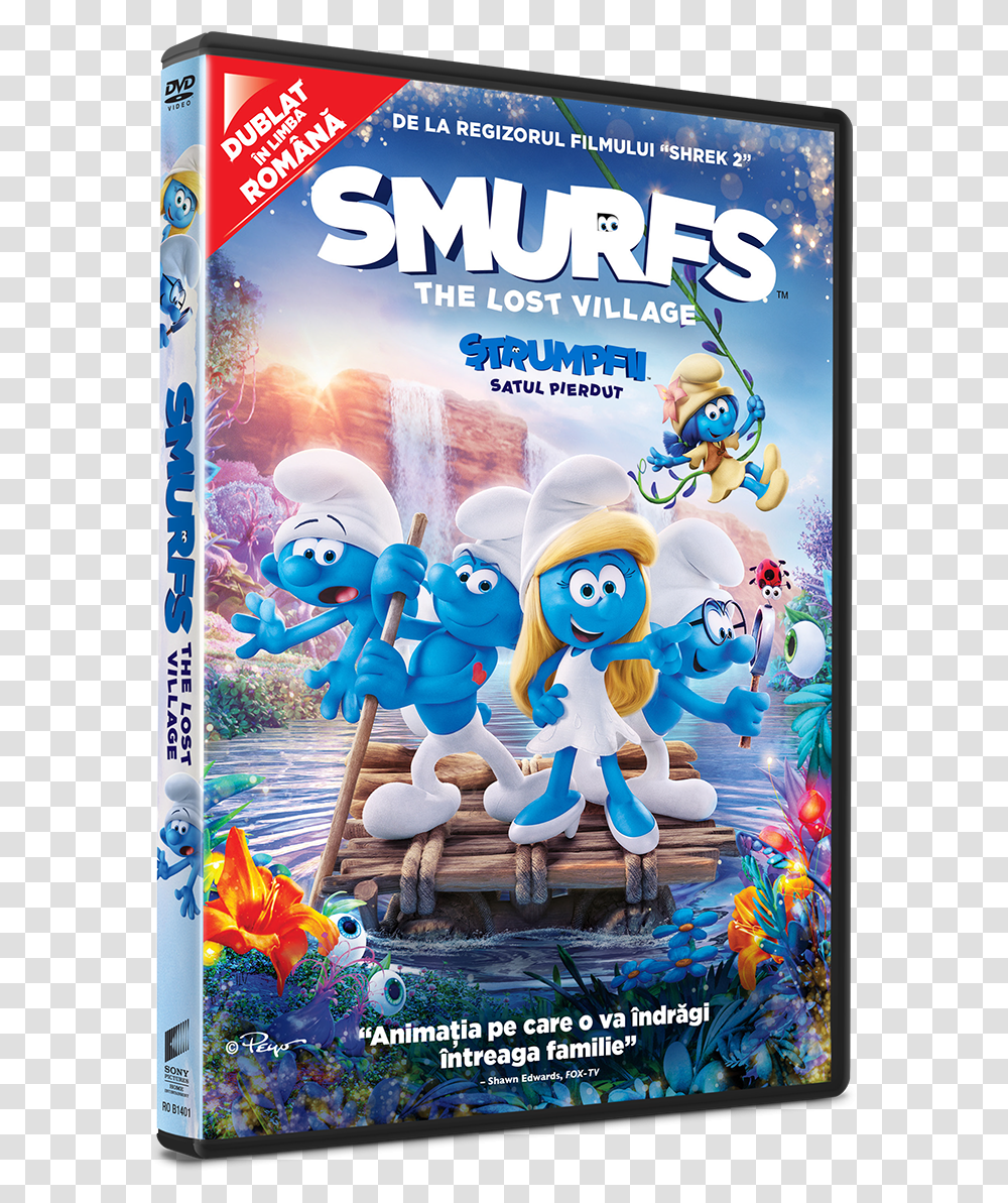 Blu Ray Smurfs 3 2017 The Lost Village, Super Mario, Disk, Dvd Transparent Png
