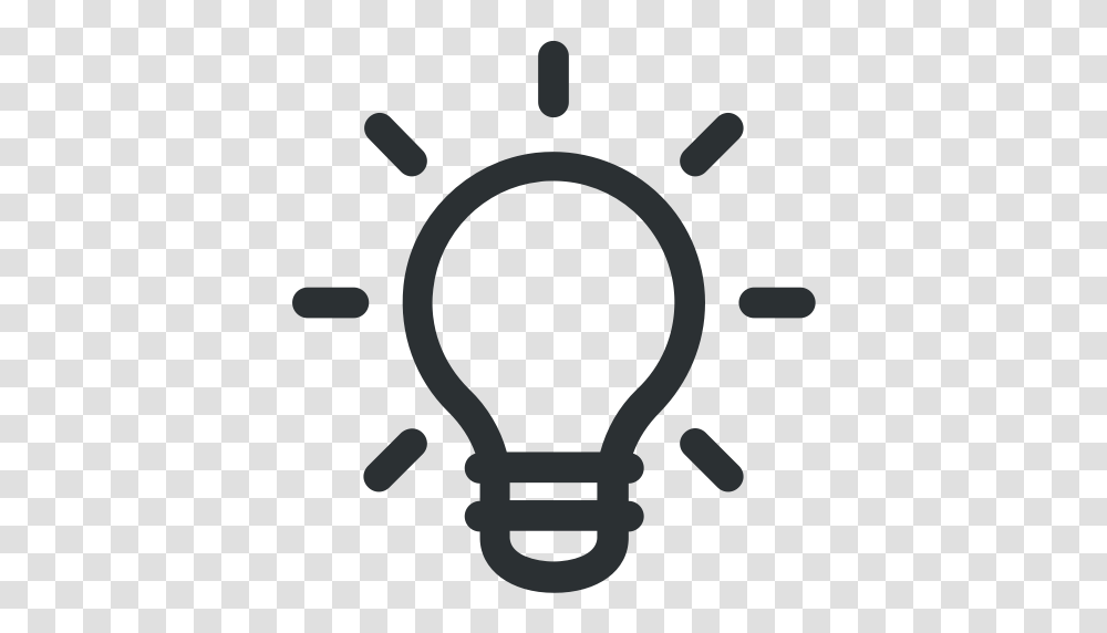 Blub Bright Idea Lightbulb Solution Icon Icon, Stencil Transparent Png