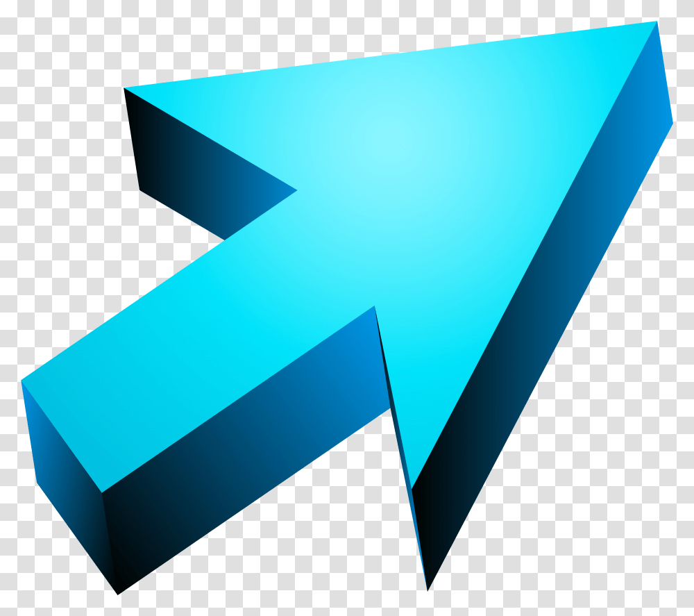 Blue 3d Arrow Clip Art Image 3d Arrow Background, Triangle, Logo, Trademark Transparent Png