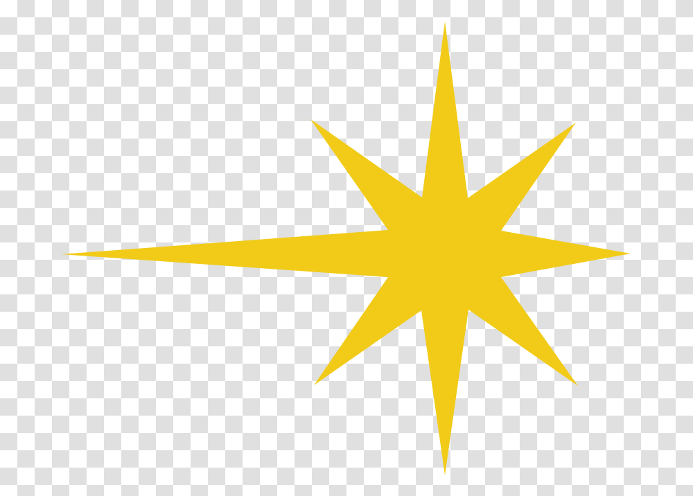 Blue 8 Point Star, Cross, Star Symbol Transparent Png