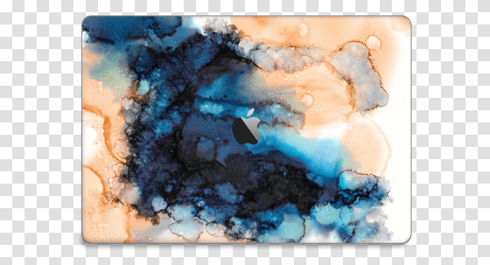 Blue Amp Orange Color Splash Skin Macbook Pro 15 2016 Watercolor Paint, Sea Life, Animal, Rock Beauty, Fish Transparent Png