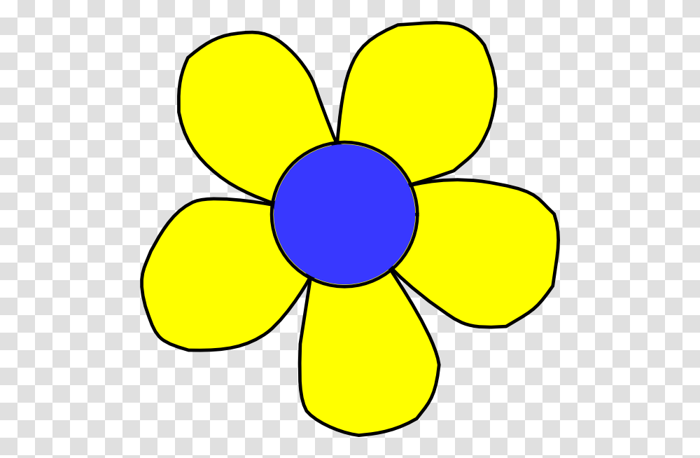 Blue And Flower Clip Yellow Flower Clipart, Pattern Transparent Png