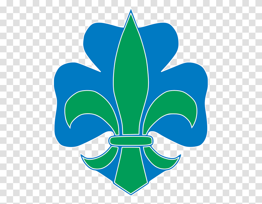 Blue And Green Fleur De Lis, Logo, Trademark, Ornament Transparent Png