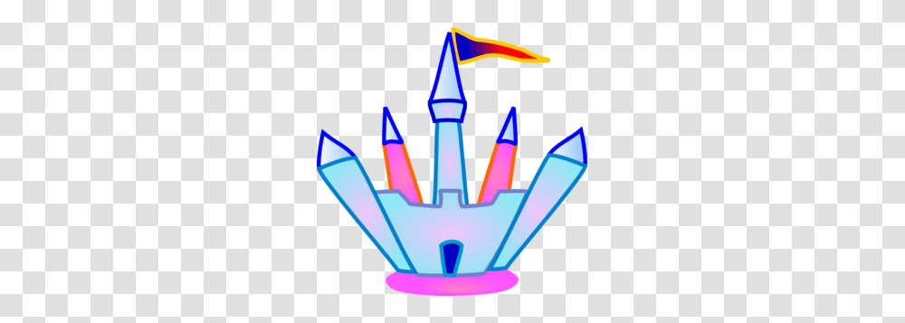Blue And Pink Crystal Castle Clip Art, Arrow, Launch Transparent Png