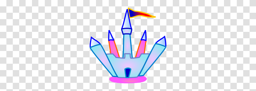 Blue And Pink Crystal Castle Clip Art For Web, Arrow Transparent Png