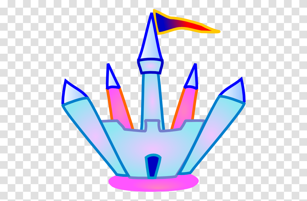 Blue And Pink Crystal Castle Clip Art, Launch Transparent Png