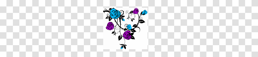 Blue And Purple Rose Clip Art For Web, Floral Design, Pattern, Plant Transparent Png