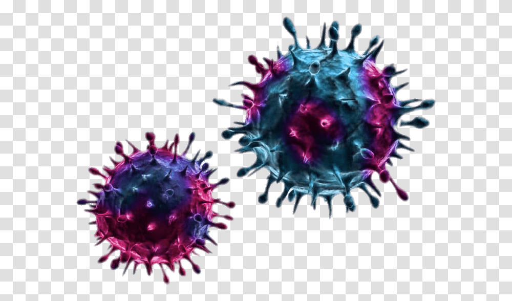 Blue And Purple Viruses Virus, Sea Life, Animal, Pattern, Fractal Transparent Png