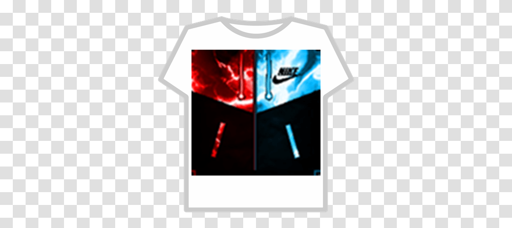 Blue And Red Nike Lightning T Shirt Roblox Red Nike T Shirt Roblox, Clothing, Sleeve, Text, Poster Transparent Png